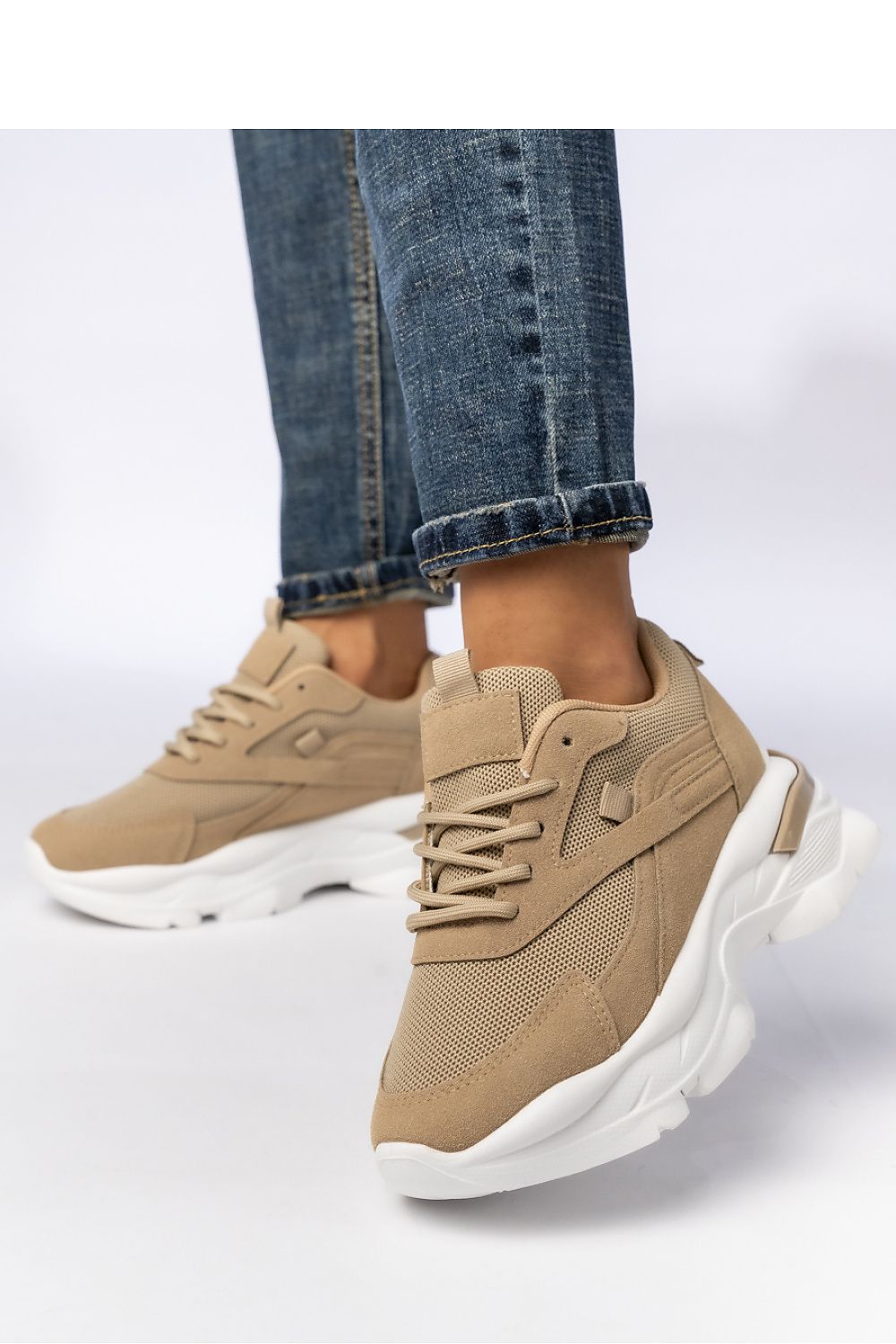   Damskie Sneakersy ZIRANA KHAKI - Inello 