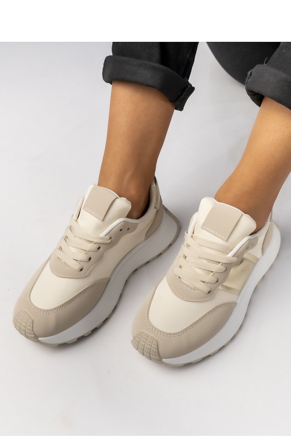   DAMSKIE SNEAKERS LIVIA BEIGE - Inello 