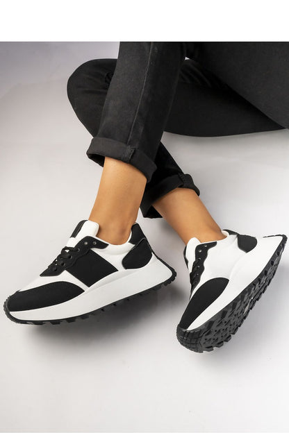   Damskie Sneakersy ? Czarny  Biały RAVEN BLACK - Inello 