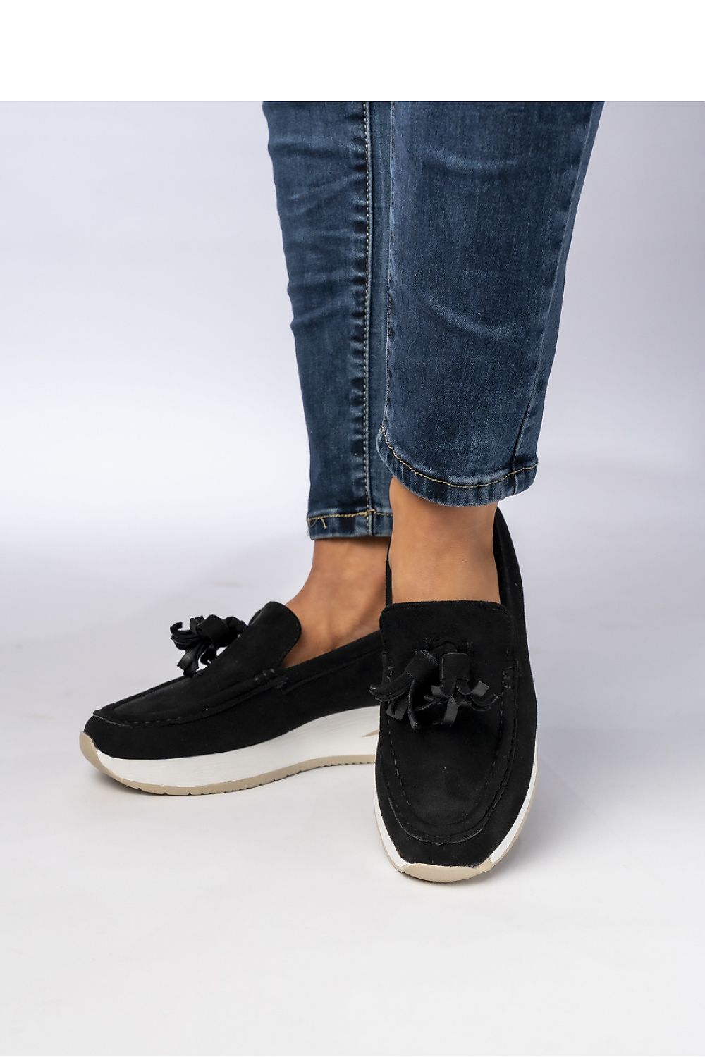   Damskie Mokasyny ? Czarne LIVIA BLACK - Inello 