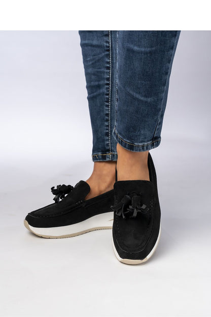   Damskie Mokasyny ? Czarne LIVIA BLACK - Inello 