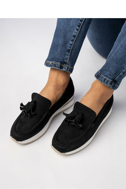   Damskie Mokasyny ? Czarne LIVIA BLACK - Inello 
