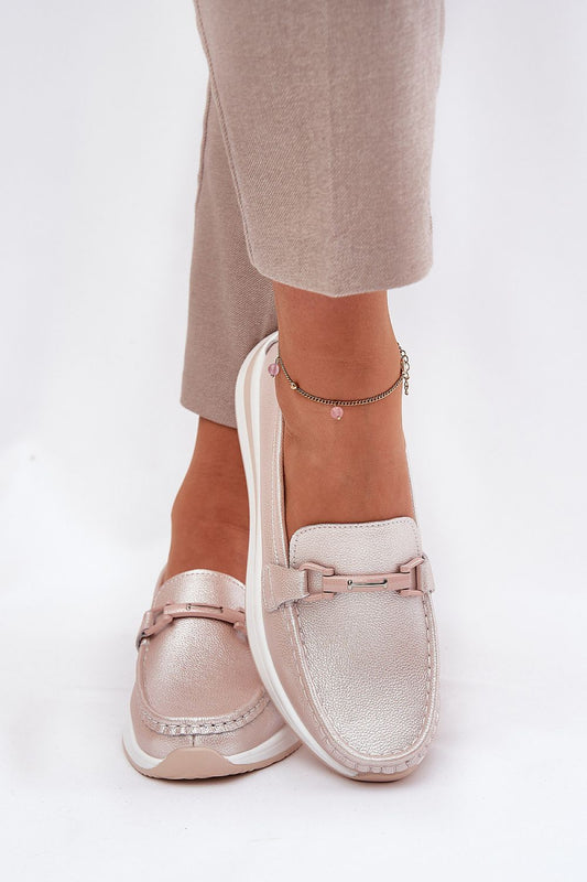   Mokasyny Model S.Barski GR51-598 Perła Pink - Step in style 