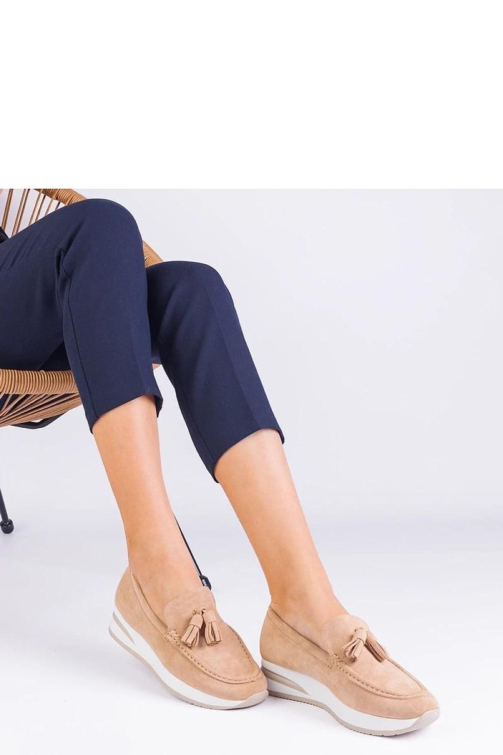   Mokasyny Model Selerina G-55 Beige - PRIMO 