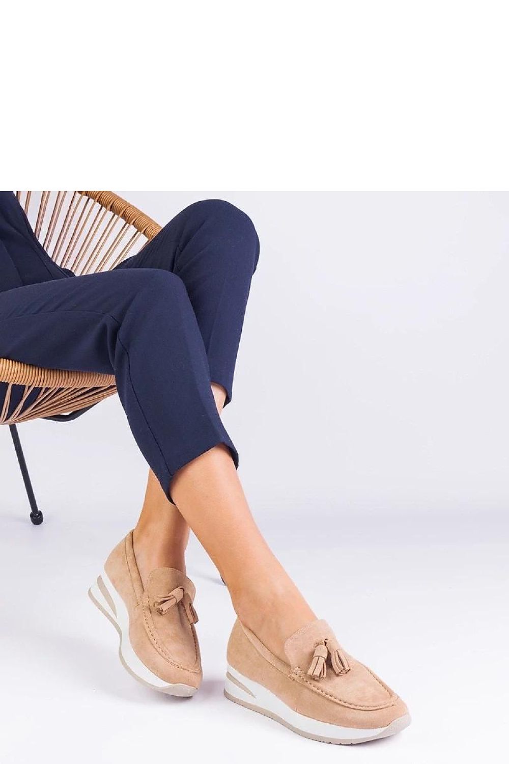   Mokasyny Model Selerina G-55 Beige - PRIMO 