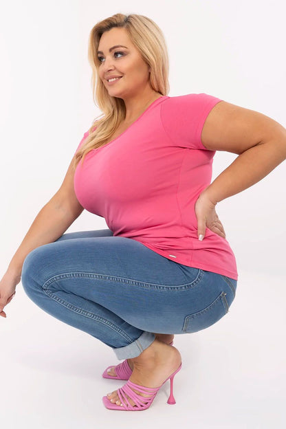   Tshirt Damski Model RV-TS-A556.03 Dark Pink - Relevance 