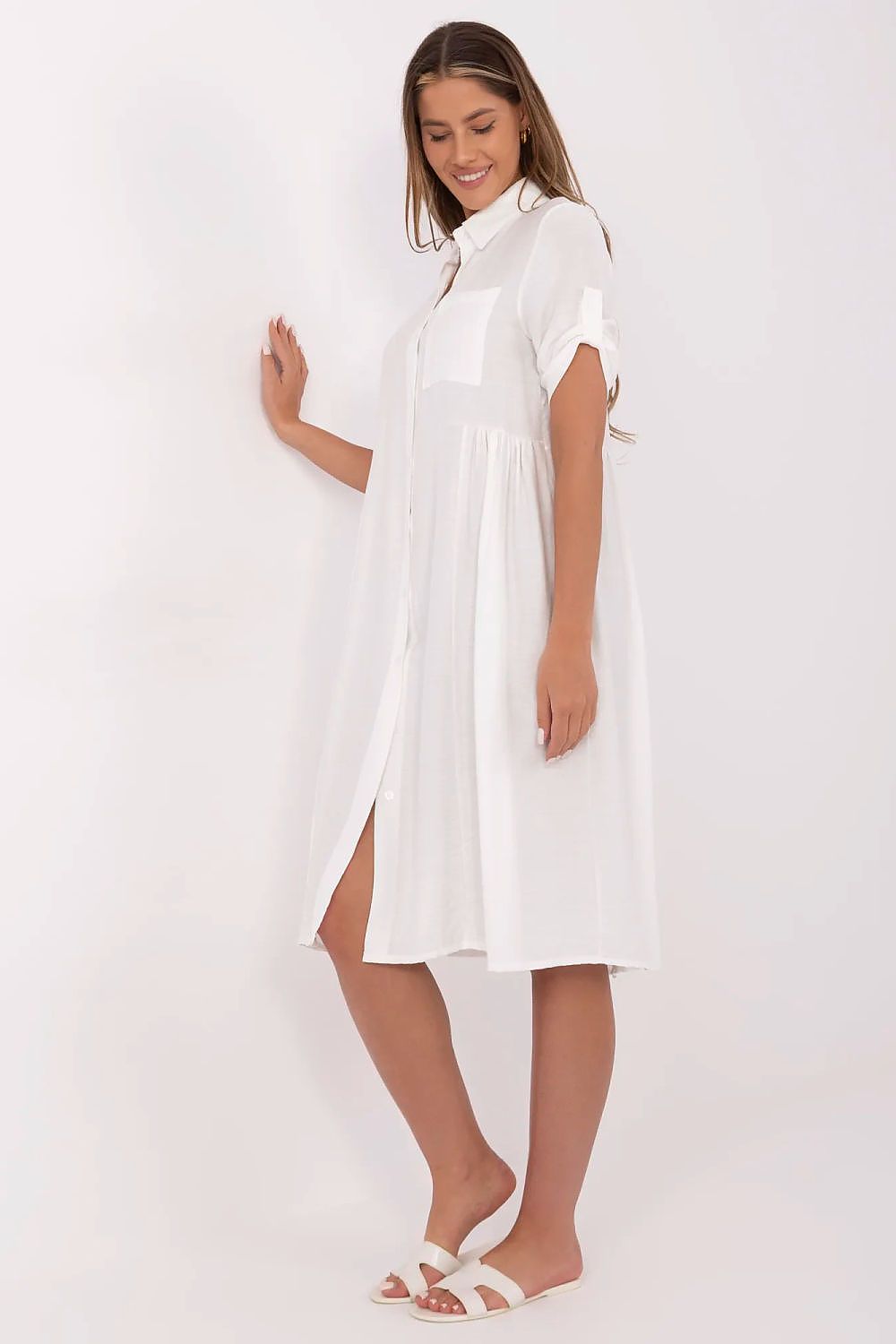  Sukienka Model MI-SK-A2275.09 Ecru - Italy Moda 