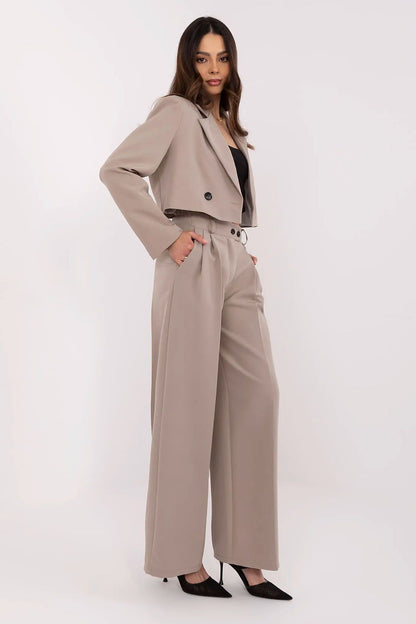  Spodnie Komplet Model DHJ-KMPL-A9019.68 Dark Beige - Italy Moda 