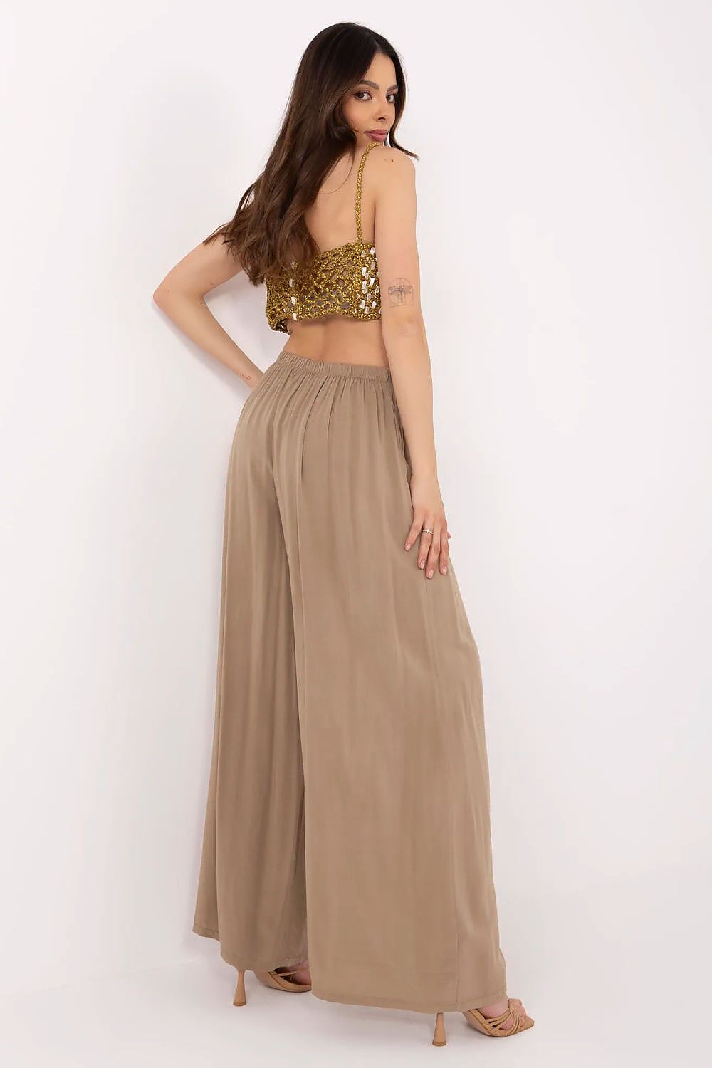  Spodnie Damskie Model MI-SP-25734.78 Camel - Italy Moda 