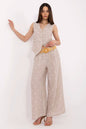  Spodnie Komplet Model DHJ-KMPL-20882.66 Dark Beige - Italy Moda 
