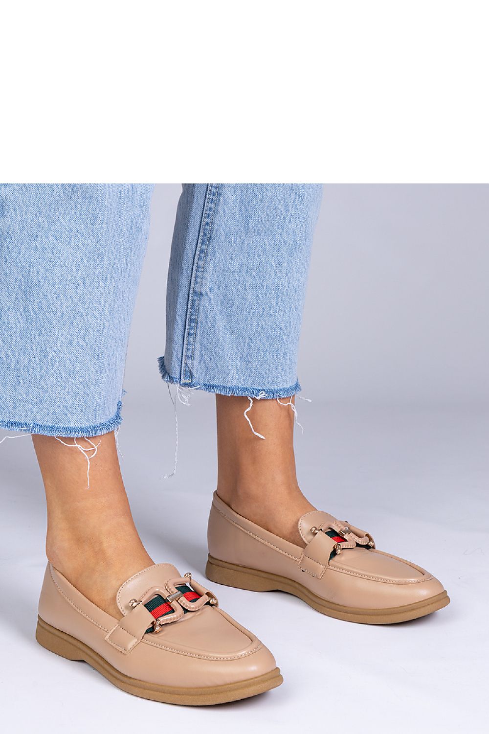   Mokasyny Model Kalenda GO-8C Beige - PRIMO 