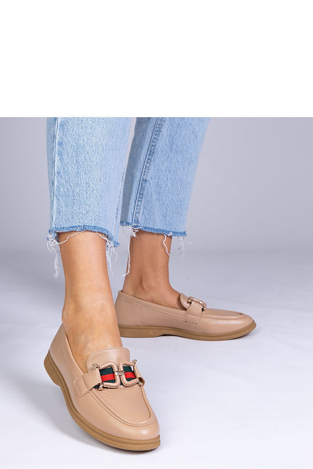   Mokasyny Model Kalenda GO-8C Beige - PRIMO 