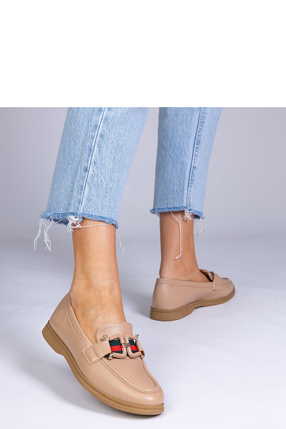  Mokasyny Model Kalenda GO-8C Beige - PRIMO 