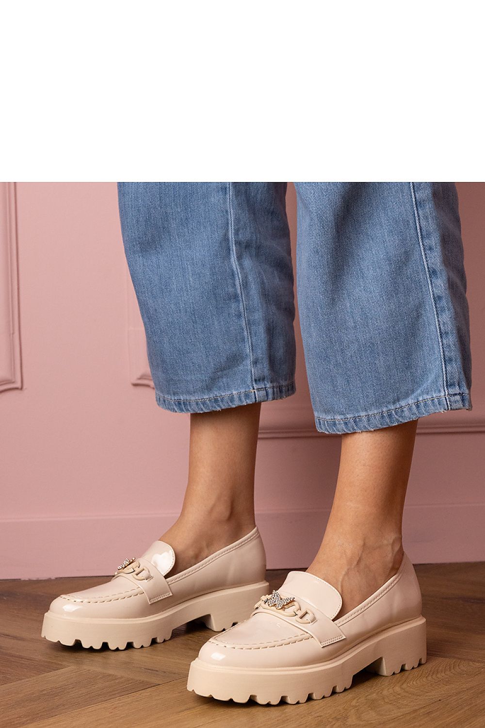   Mokasyny Model Sanita YDF-32 Beige - PRIMO 