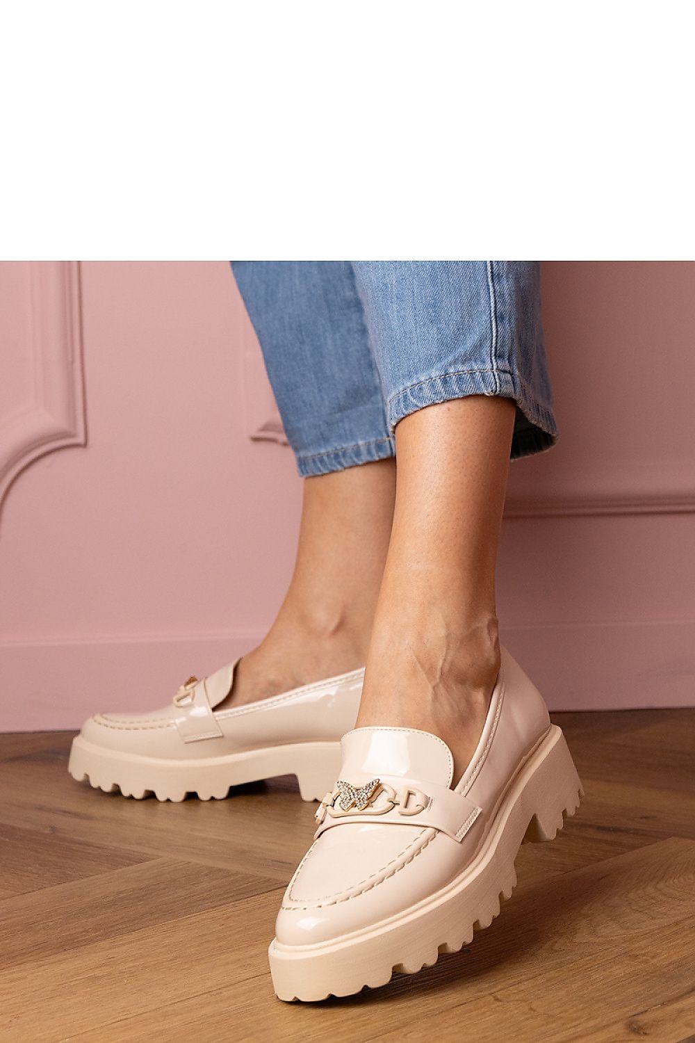   Mokasyny Model Sanita YDF-32 Beige - PRIMO 
