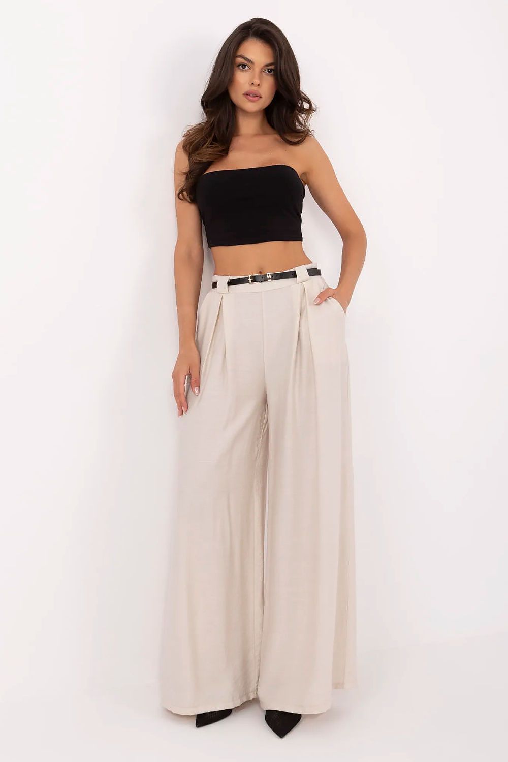  Spodnie Damskie Model MI-SP-A2476.95 Beige - Italy Moda 
