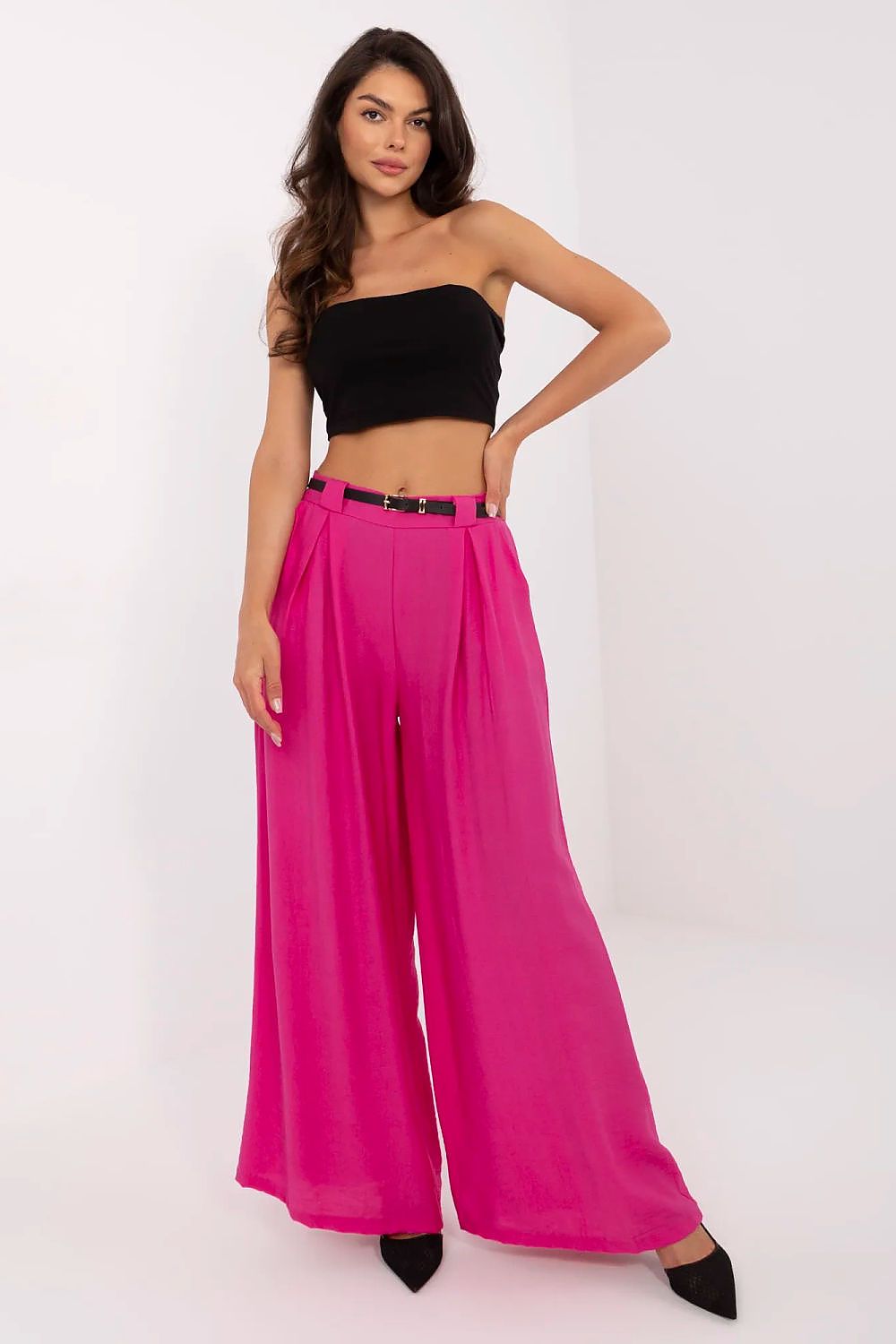  Spodnie Damskie Model MI-SP-A2476.95 Fuksja - Italy Moda 