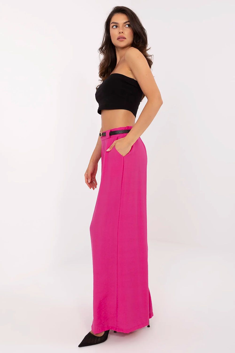  Spodnie Damskie Model MI-SP-A2476.95 Fuksja - Italy Moda 