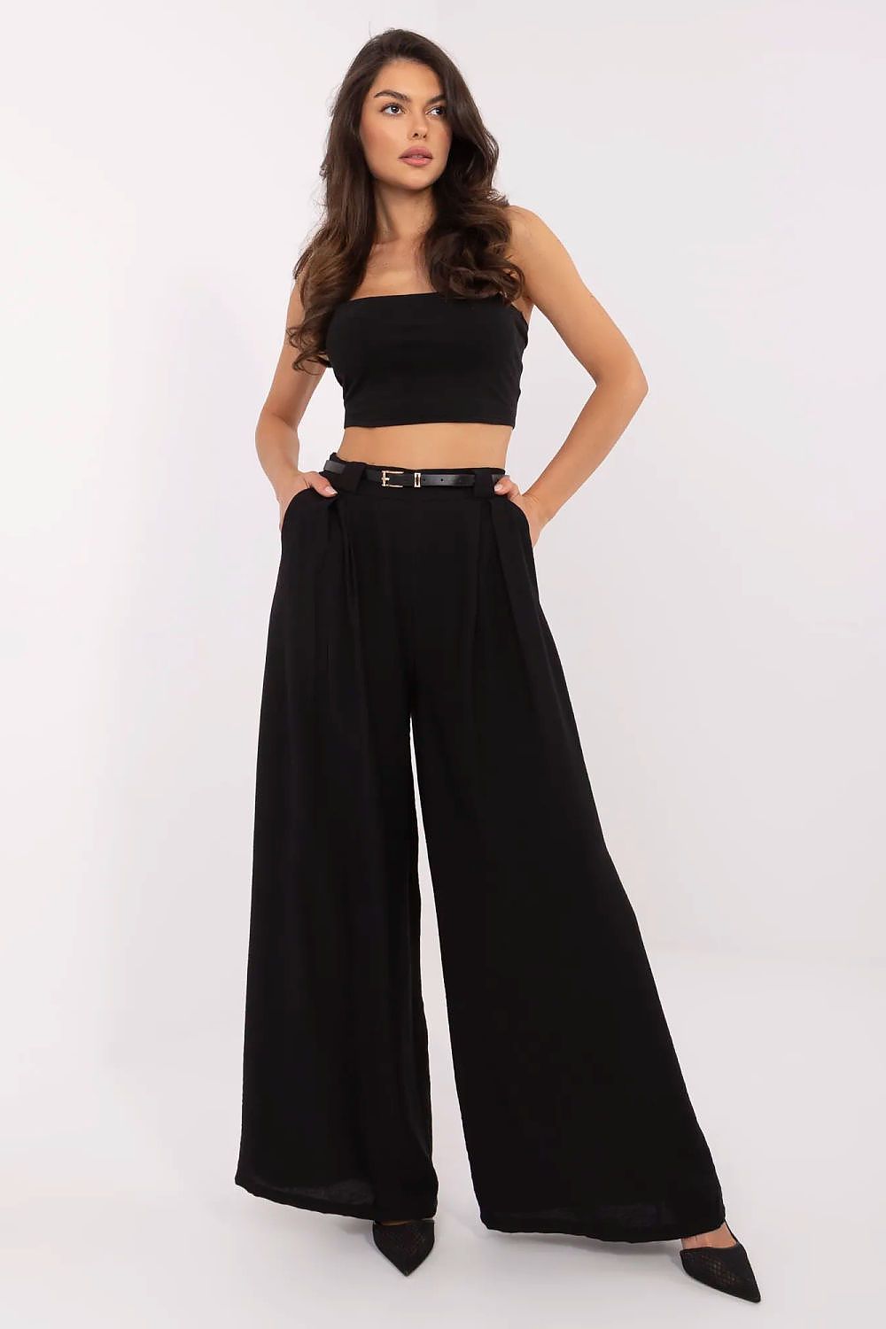  Spodnie Damskie Model MI-SP-A2476.95 Black - Italy Moda 