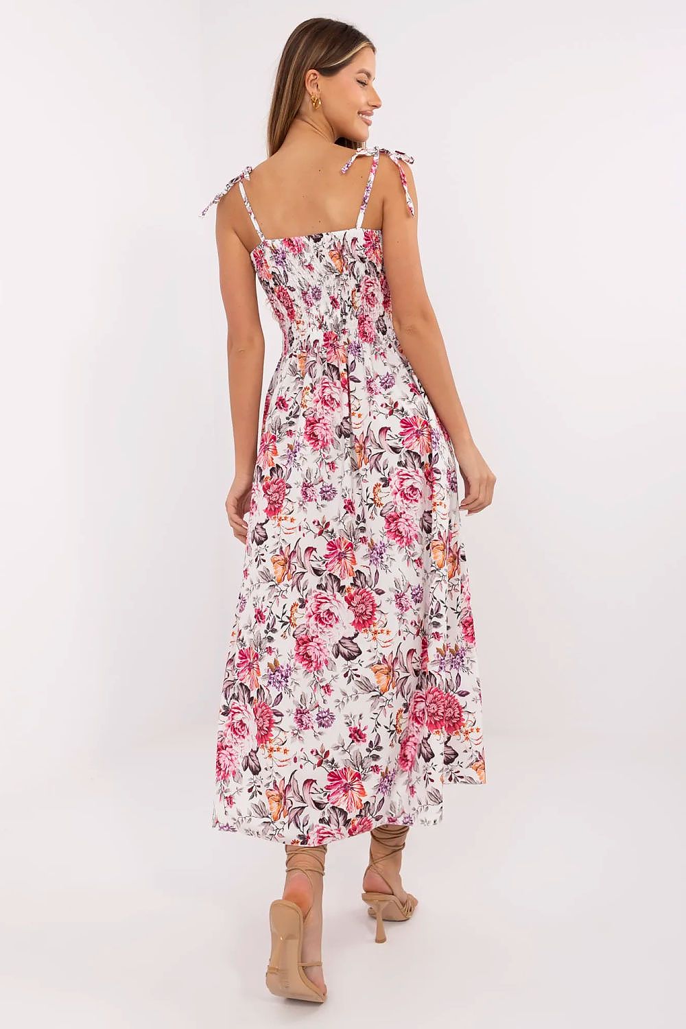  Sukienka Model MI-SK-23817-12.95 White/Pink - Italy Moda 