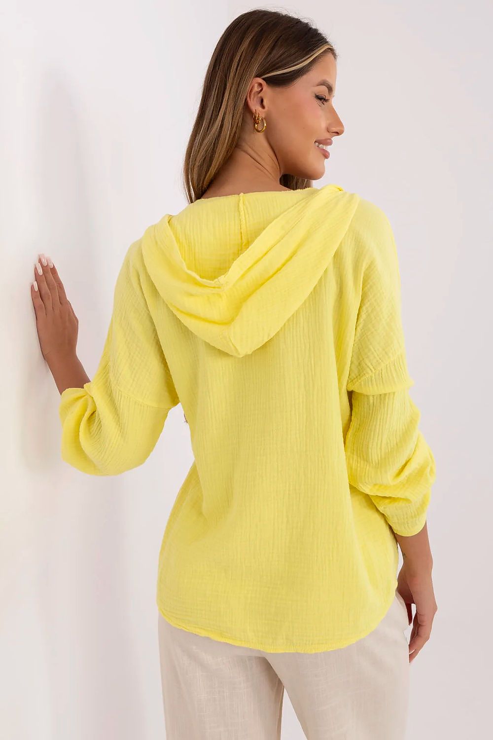  Koszula Damska Model DHJ-KS-25157.87 Yellow - Italy Moda 