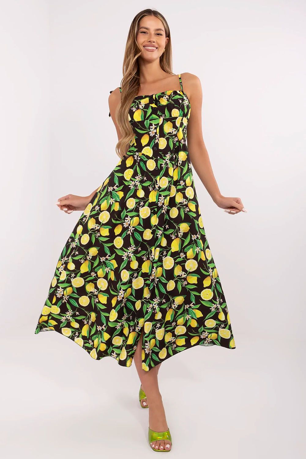  Sukienka Model MI-SK-23817.40 Black/Yellow - Italy Moda 