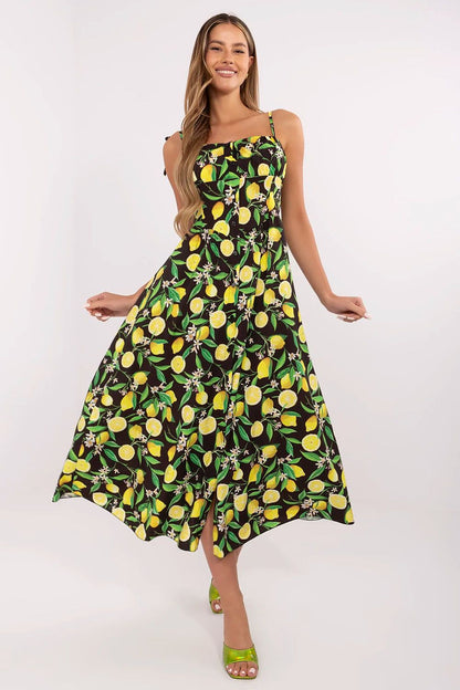  Sukienka Model MI-SK-23817.40 Black/Yellow - Italy Moda 