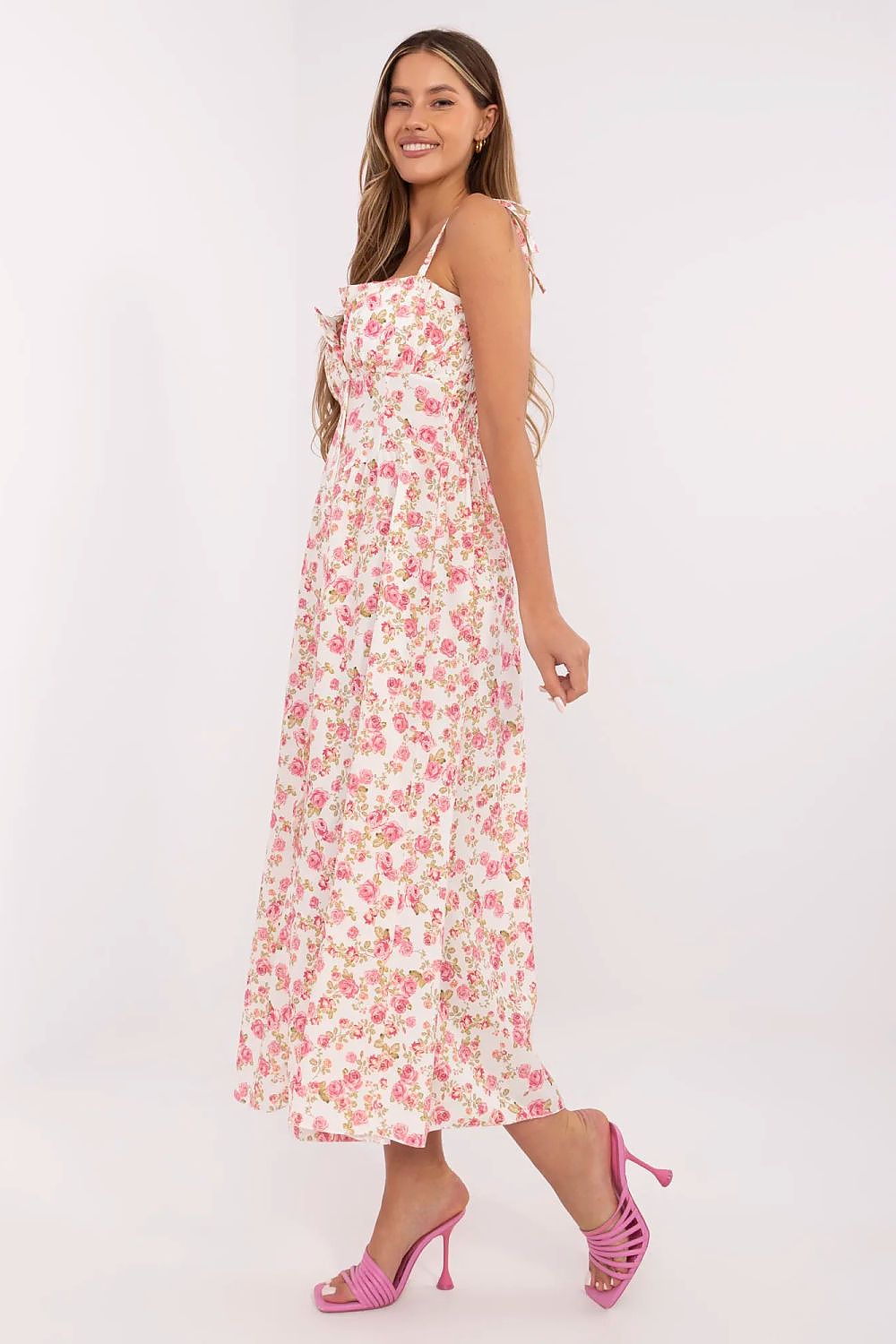  Sukienka Model MI-SK-23817-2.00 Ecru - Italy Moda 