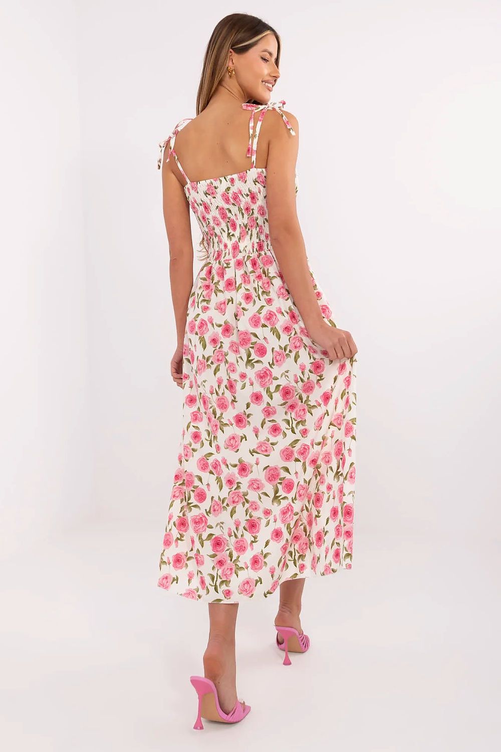  Sukienka Model MI-SK-23817-3.96 Ecru - Italy Moda 