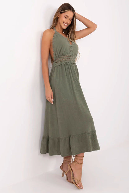  Sukienka Model MI-SK-88573.83 Khaki - Italy Moda 