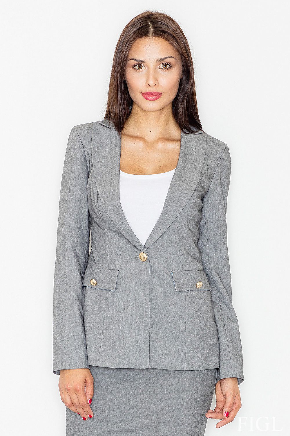   Żakiet Model M489 Grey - Figl 