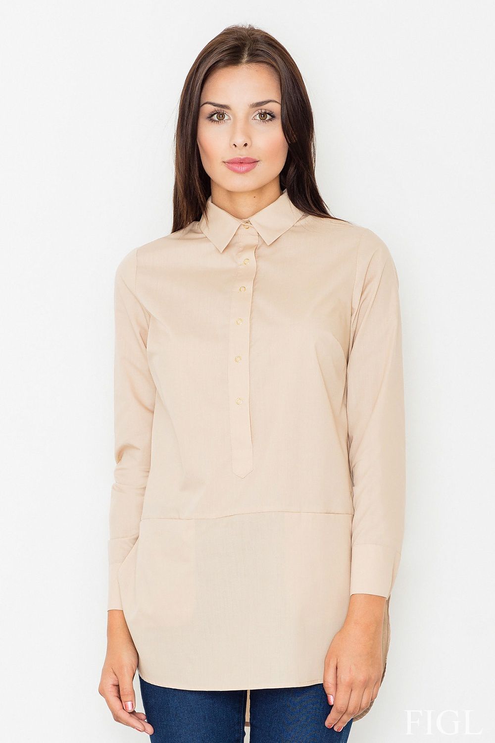   Bluzka Model M493 Beige - Figl 