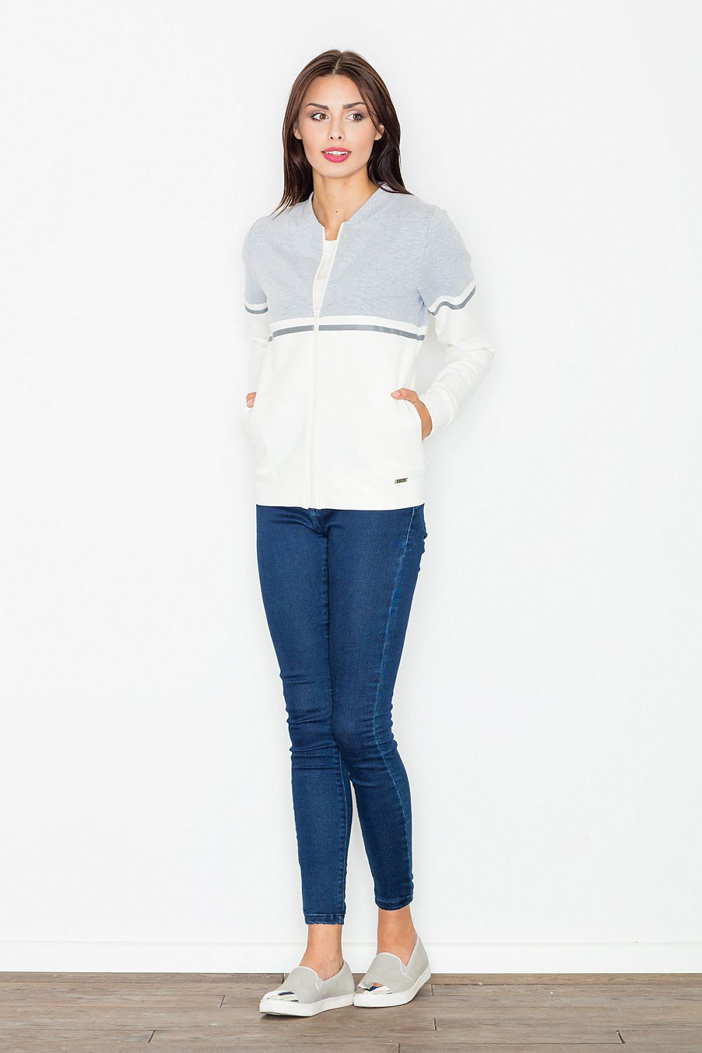  Bluza Damska Model M512 Ecru/Grey - Figl 