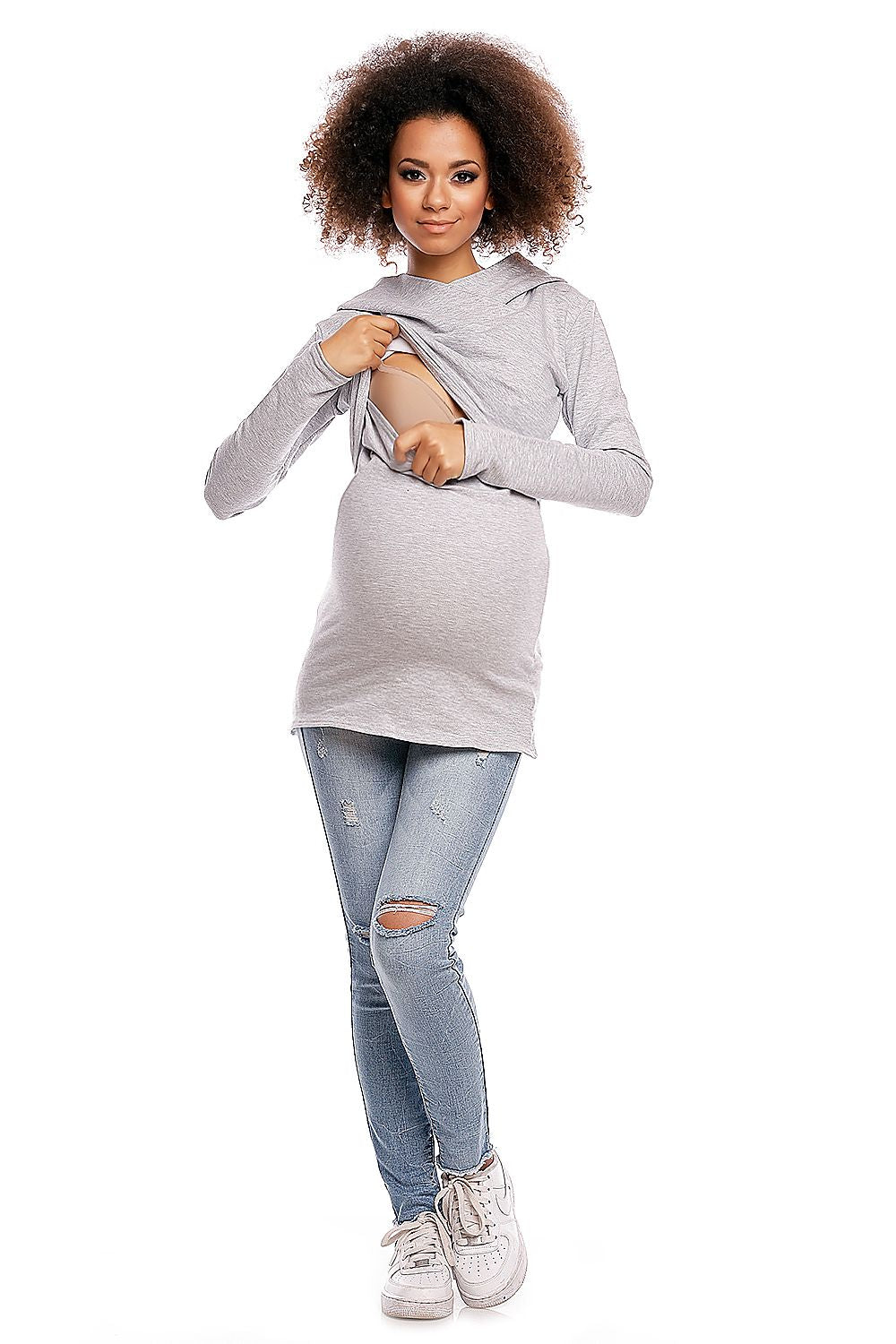   Bluza model 1473 Light Gray - PeeKaBoo 