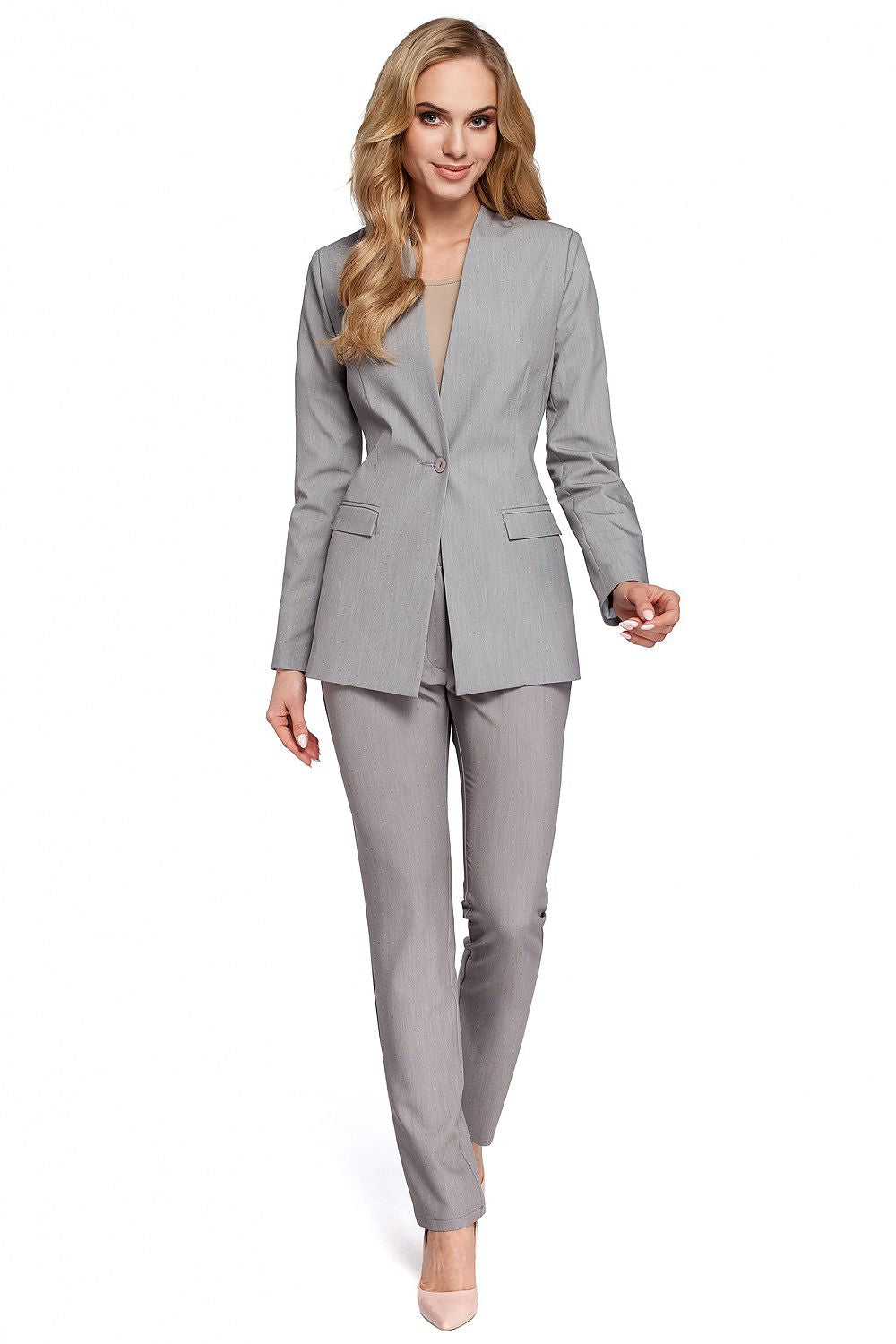   Żakiet Model MOE304 Grey - Moe 