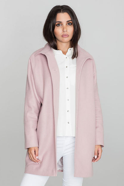   Płaszcz Damski Model M589 Pink - Figl 