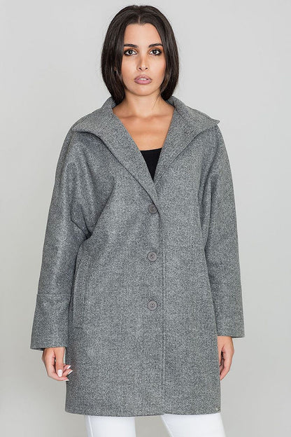   Płaszcz Damski Model M589 Grey - Figl 