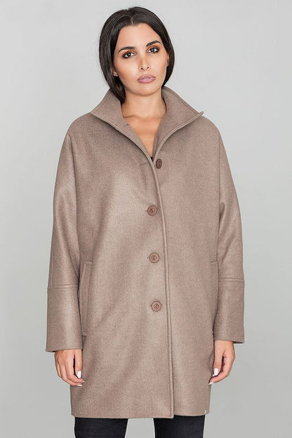   Płaszcz Damski Model M589 Mocca - Figl 