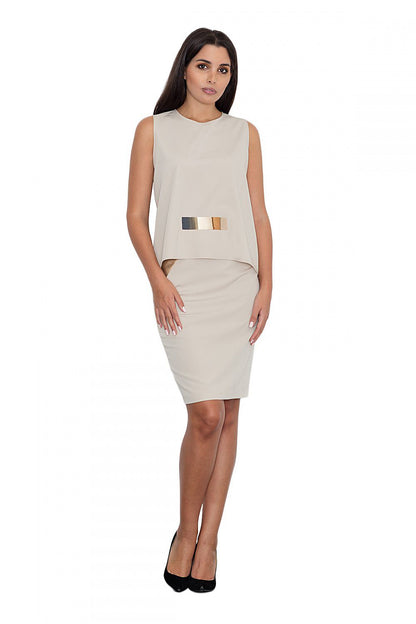  Spódnica Komplet Model M584 Beige - Figl 