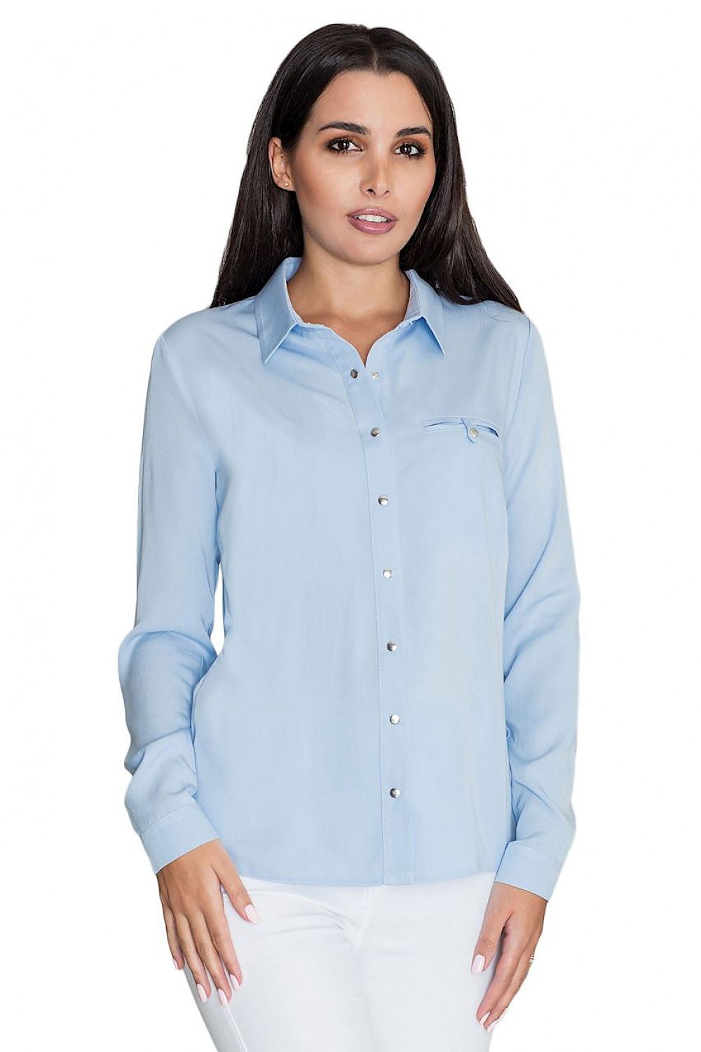   Koszula Damska Model M581 Sky Blue - Figl 