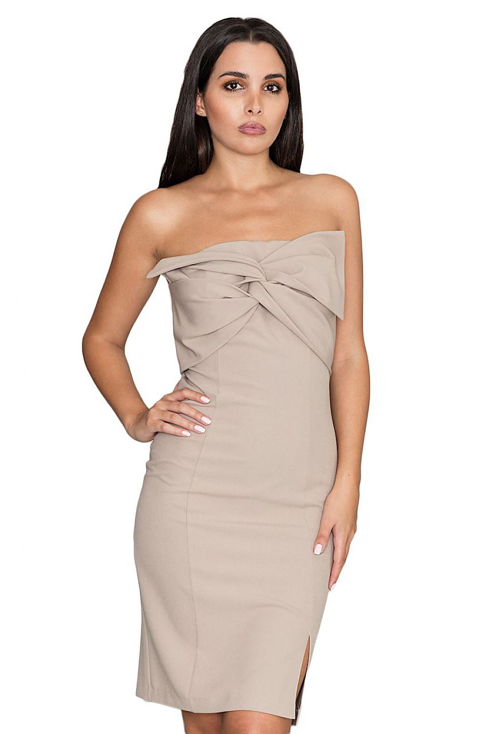   Sukienka Model M571 Beige - Figl 