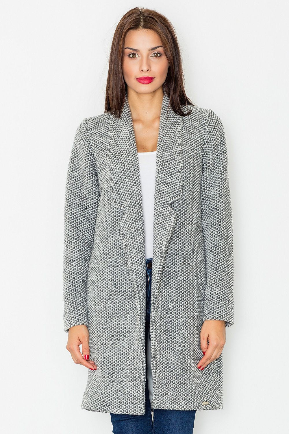   Płaszcz Damski Model M527 Grey - Figl 