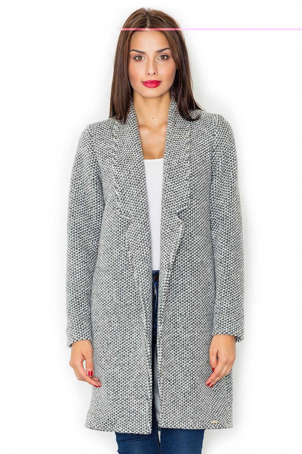   Płaszcz Damski Model M527 Grey - Figl 