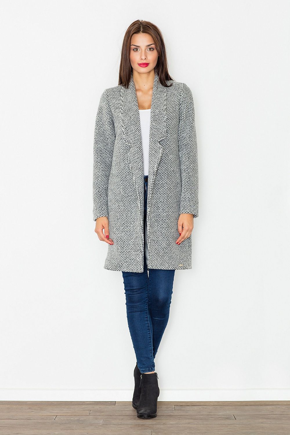   Płaszcz Damski Model M527 Grey - Figl 