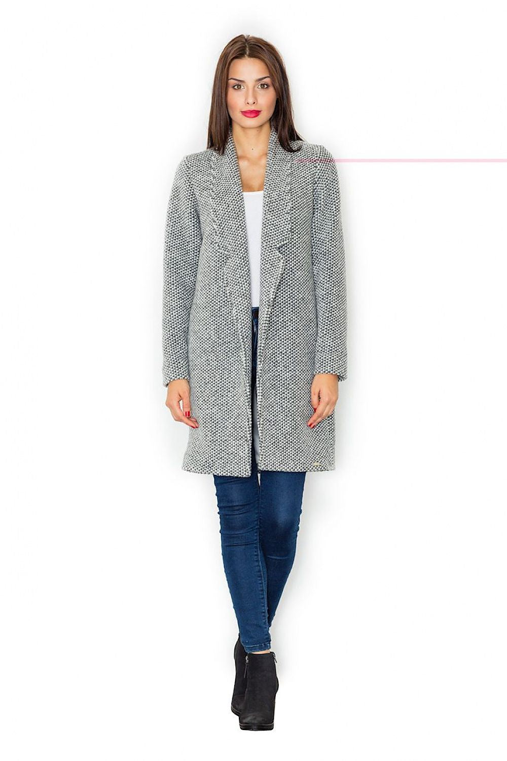   Płaszcz Damski Model M527 Grey - Figl 