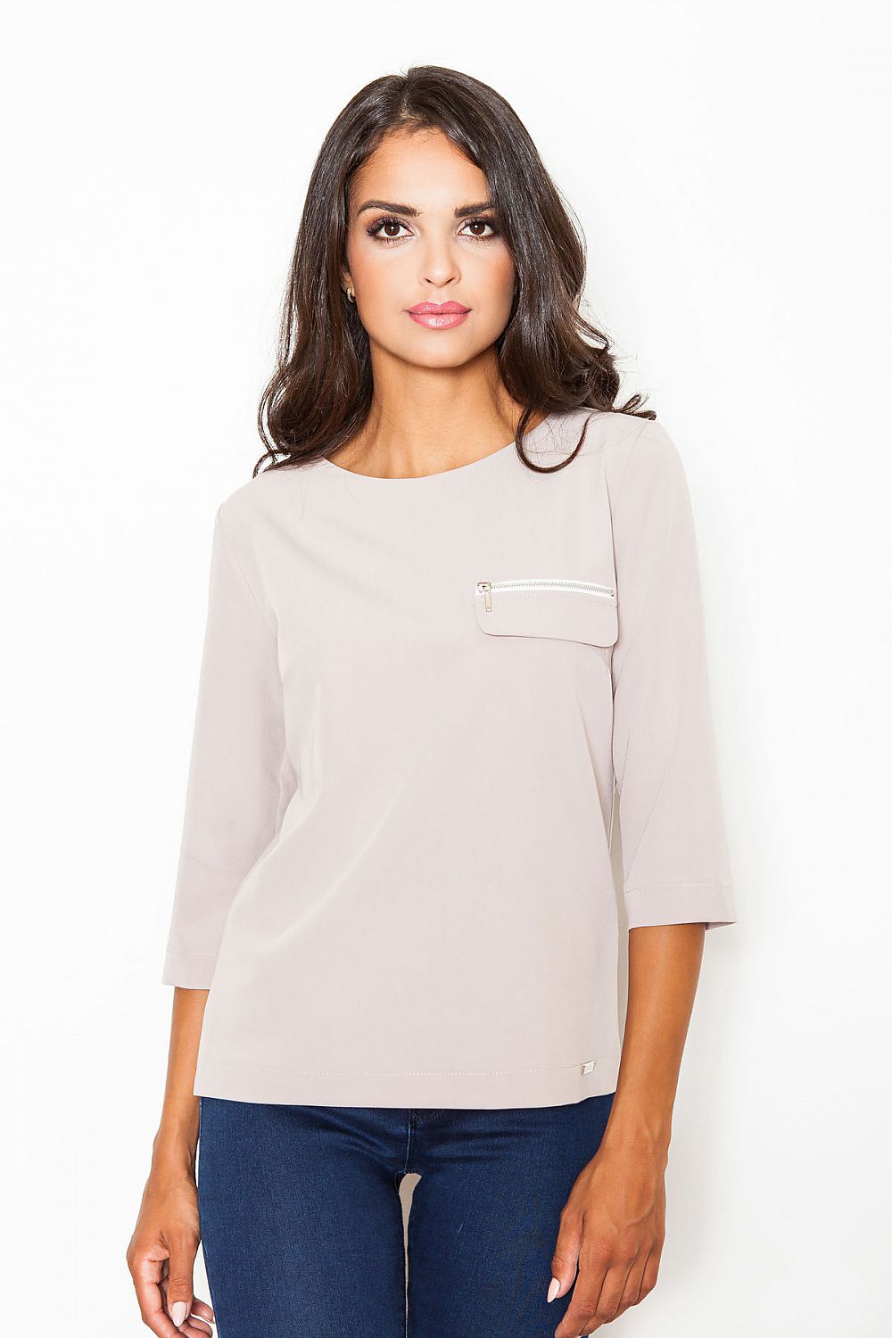   Bluzka Model M393 Beige - Figl 