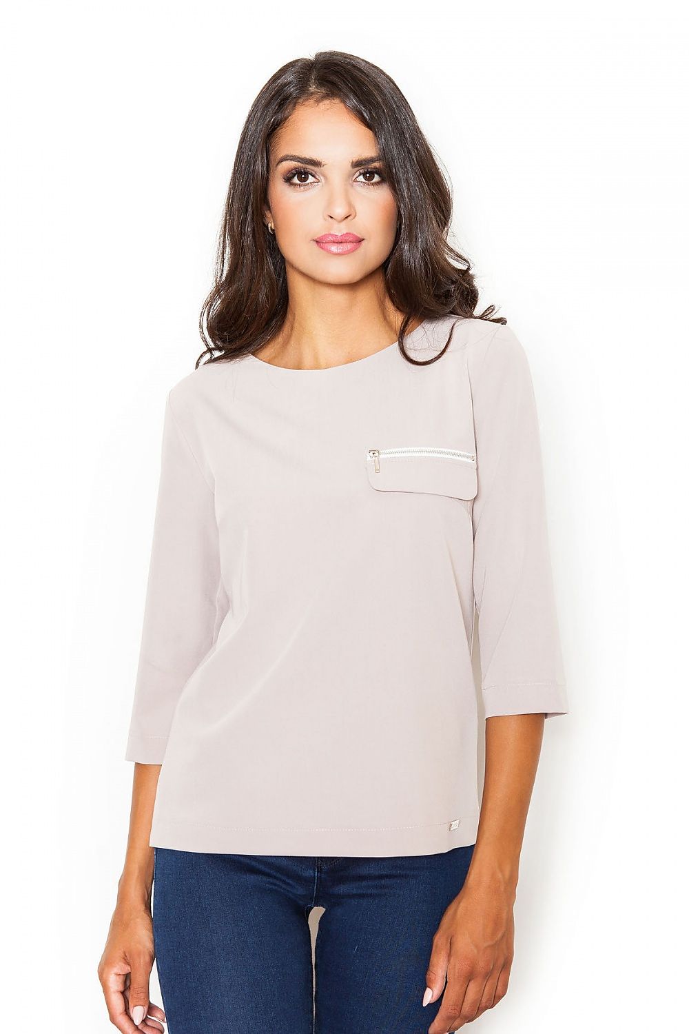   Bluzka Model M393 Beige - Figl 