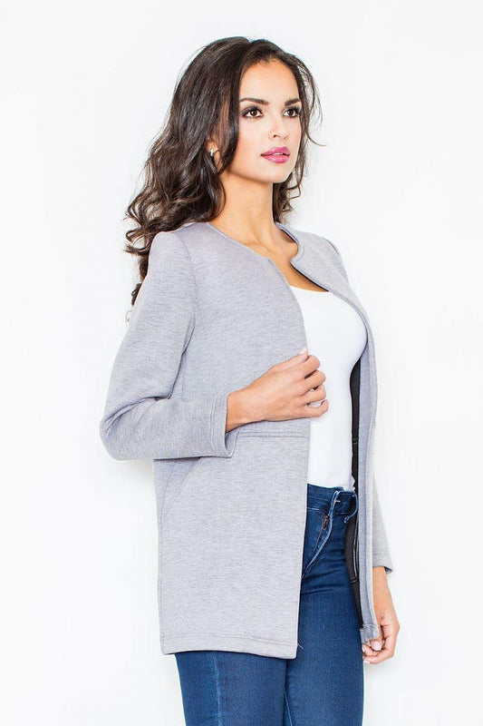   Kurtka Damska Model 345 Grey - Figl 