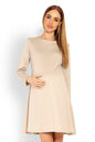   Sukienka Ciążowa Model 1359C Beige - PeeKaBoo 
