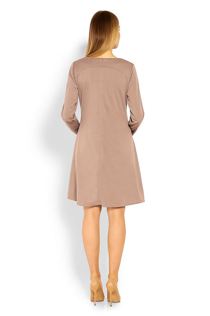   Sukienka Ciążowa Model 1359C Cappuccino - PeeKaBoo 